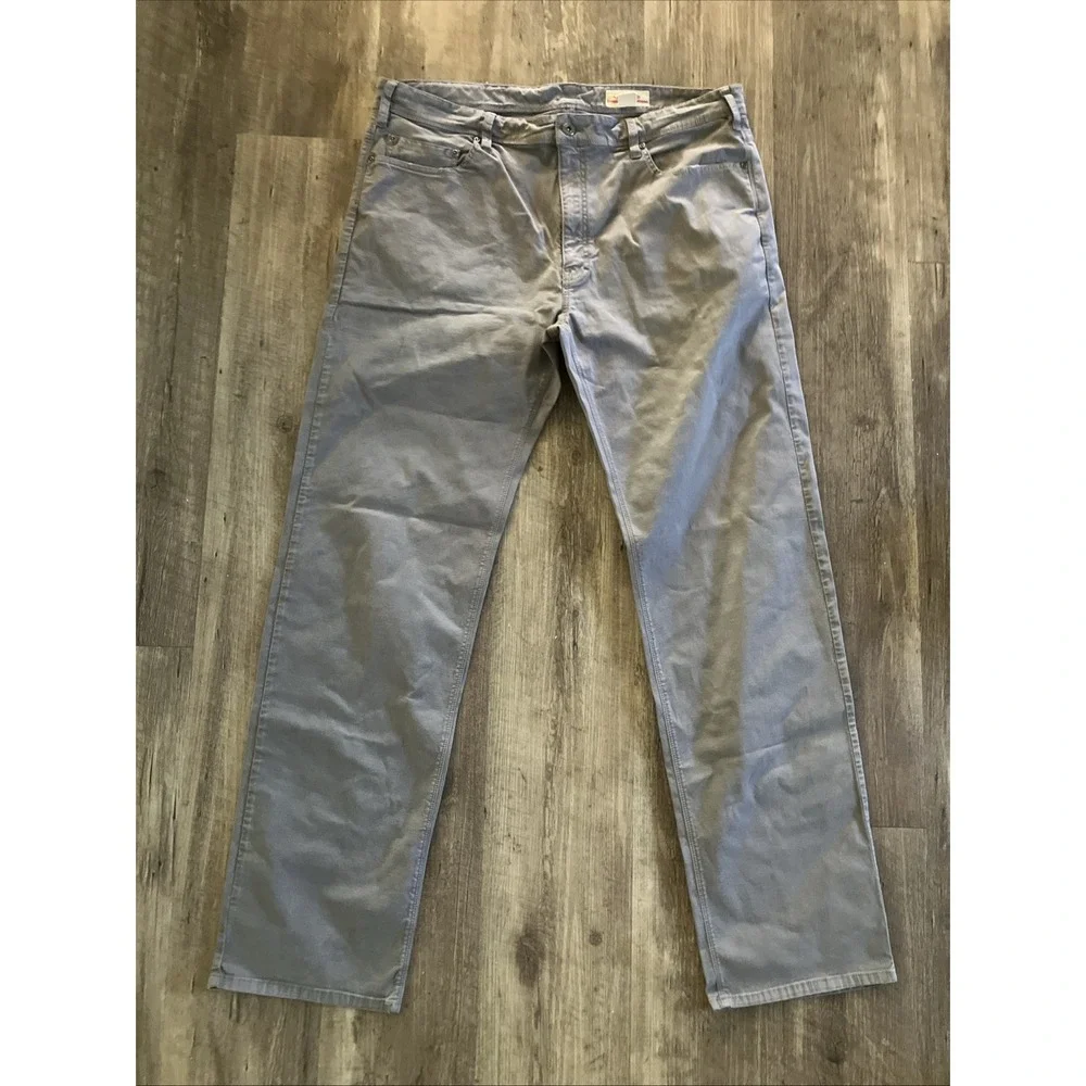 Orvis Cotton Spandex Blend Regular Fit Pants in Grey 40x34